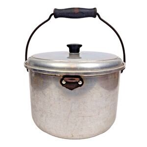 VTG Maid of Honor 8 Quart Aluminum Pot w Lid & Wooden Bail Handle Sears Best